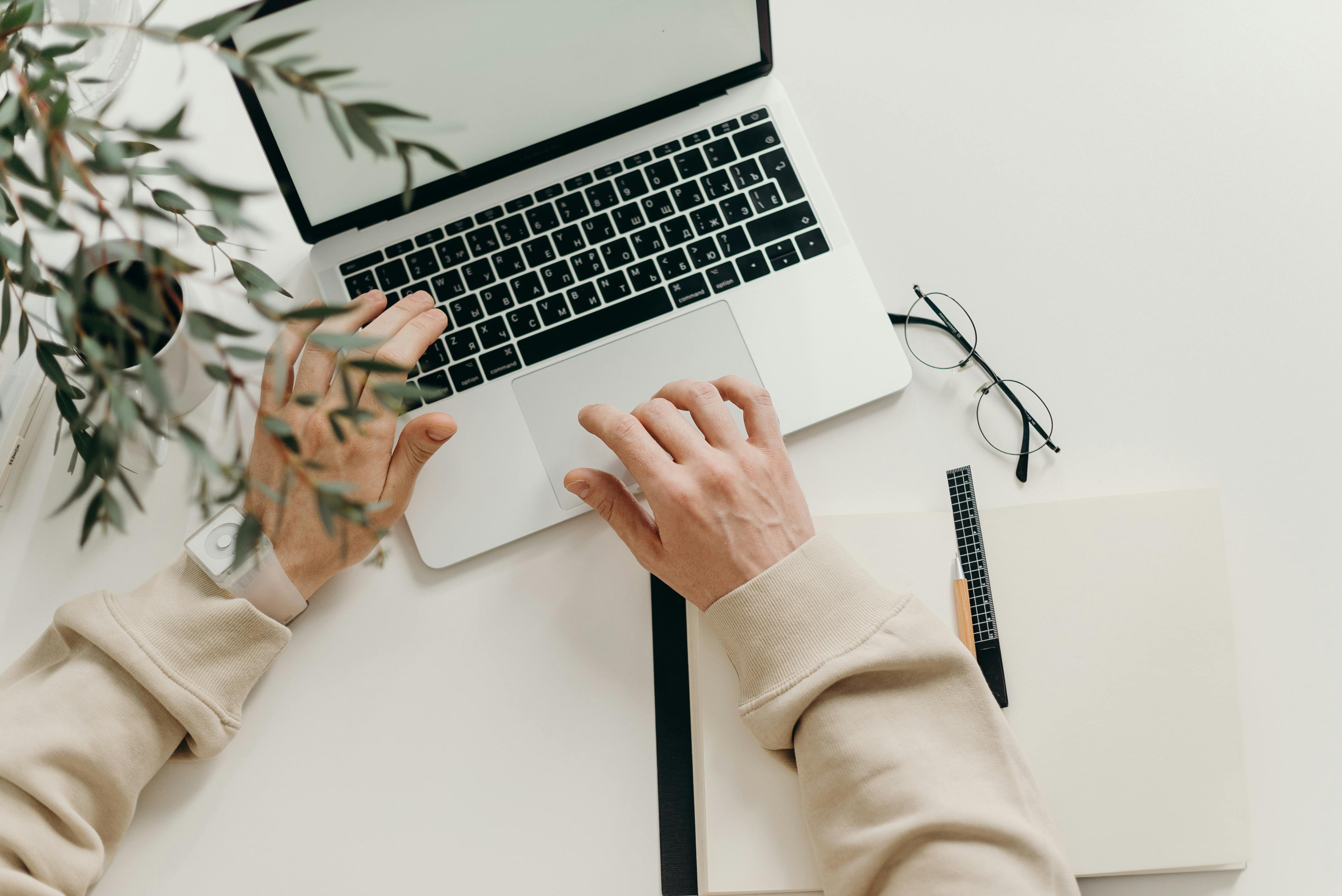 Person writing notes for a business or marketing plan